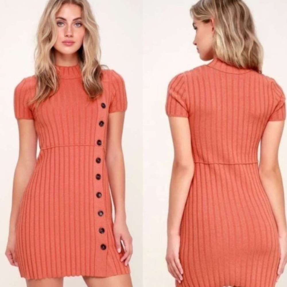 Free People Lottie Ribbed Button Sweater Dress - Picture 7 of 7